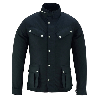 Zodiac Waxed Cotton Motorcycle Textile Biker Jacket