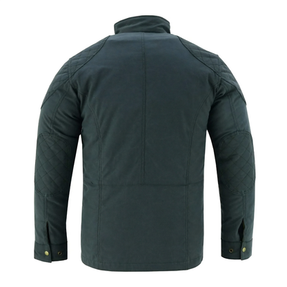 Waxed Cotton Biker Jacket – Vintage Armoured Motorcycle Coat