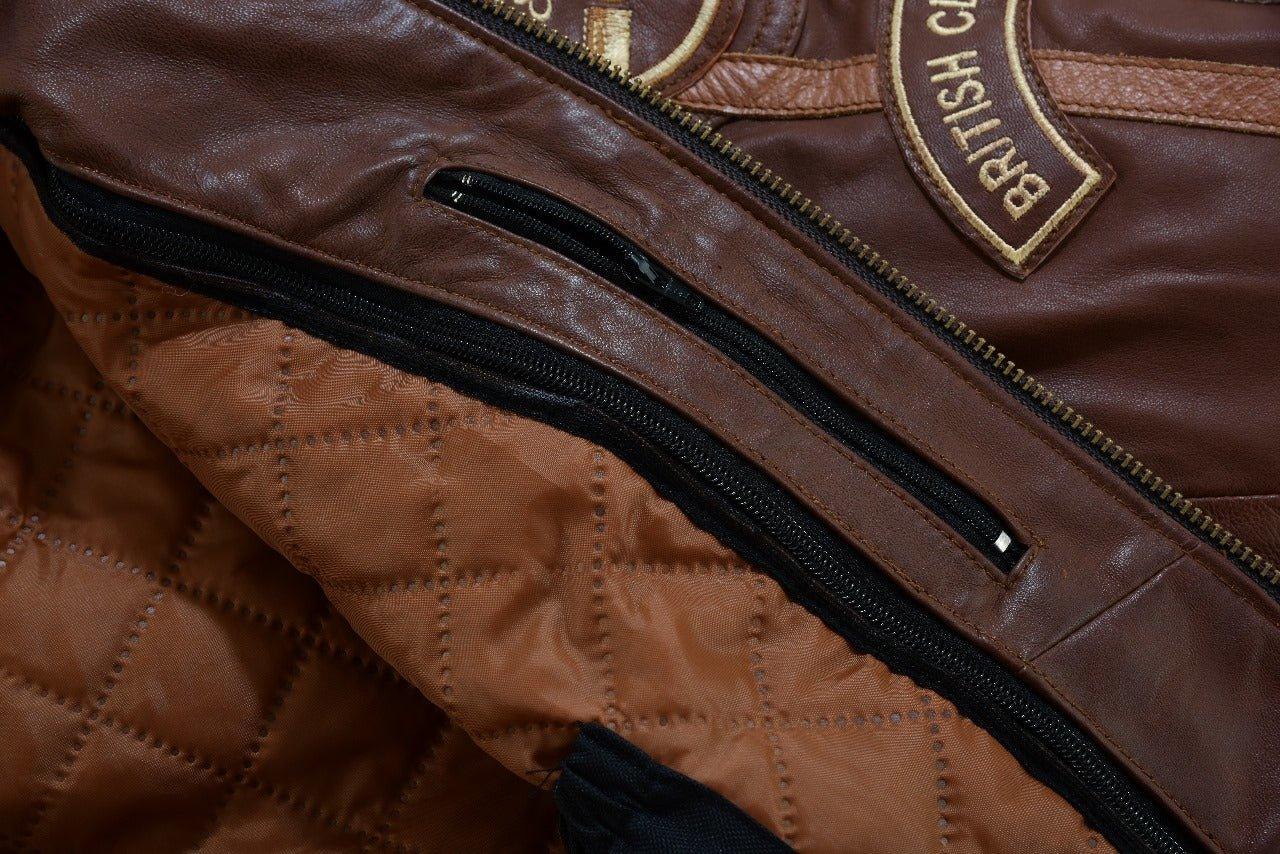 wax leather british motor jacket for men