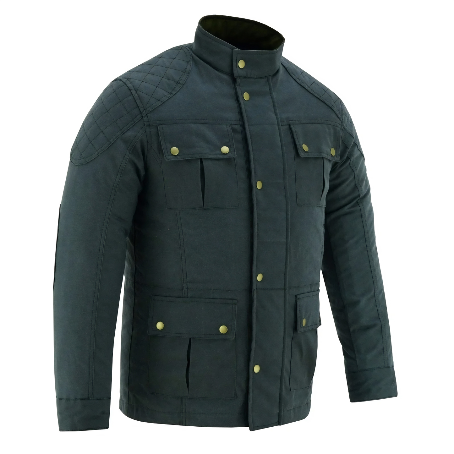 waxed cotton biker jacket – vintage armoured motorcycle coat