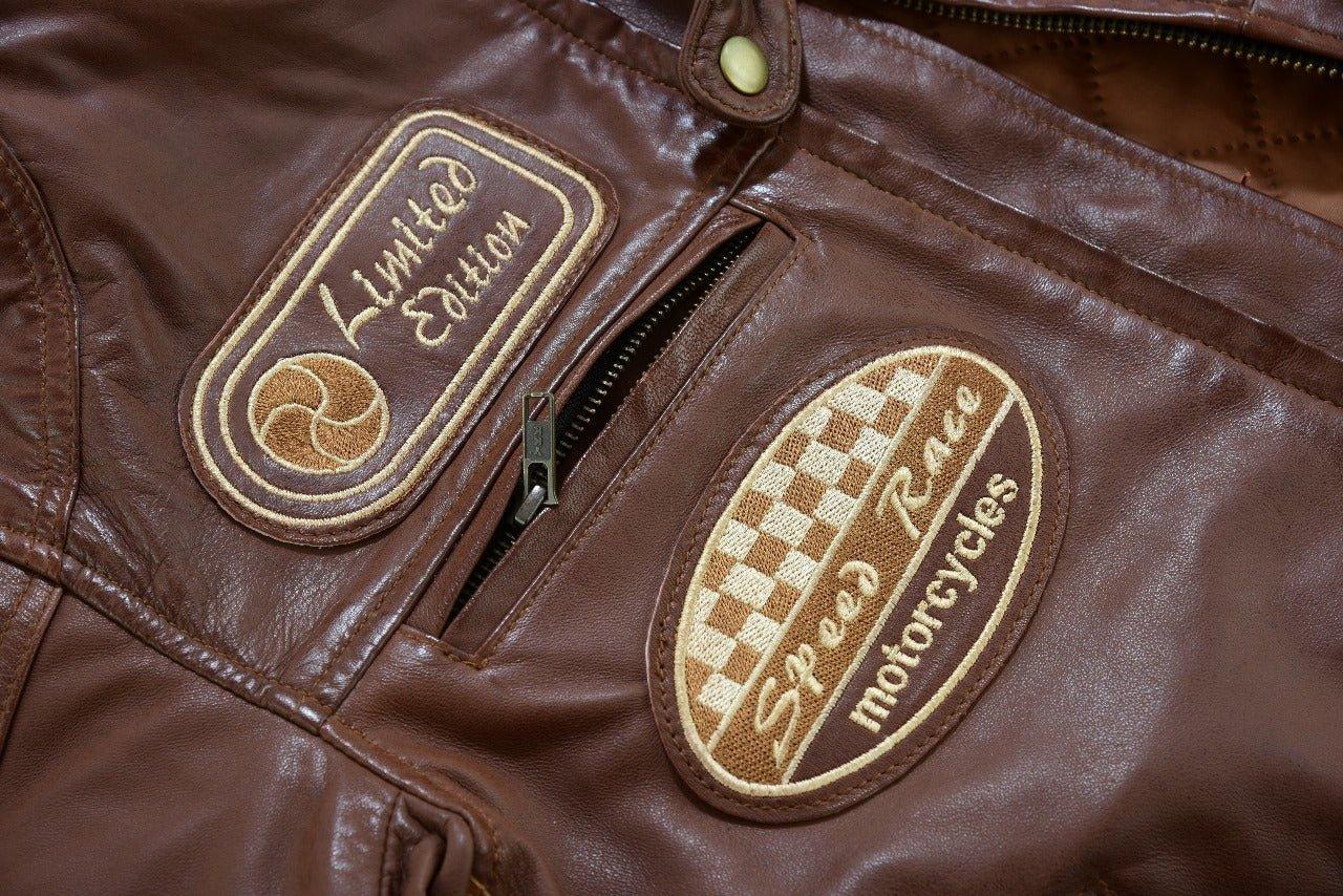 wax leather british motor jacket for men