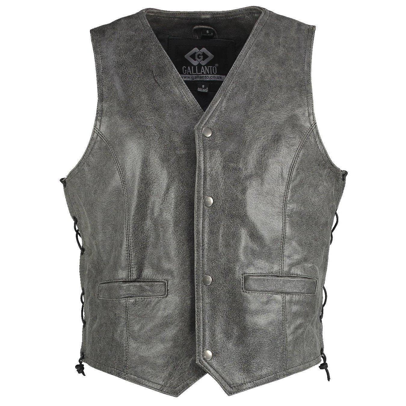 mens designer leather vest for timeless biker fashion style