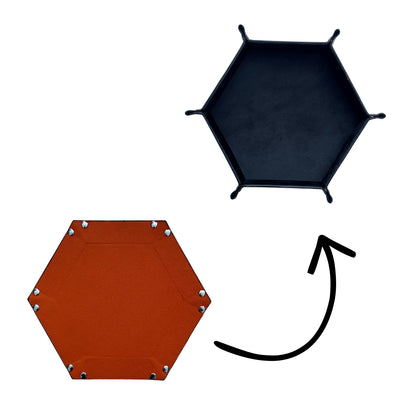 Premium Genuine Leather Hexagonal Valet Tray for Modern Organisation