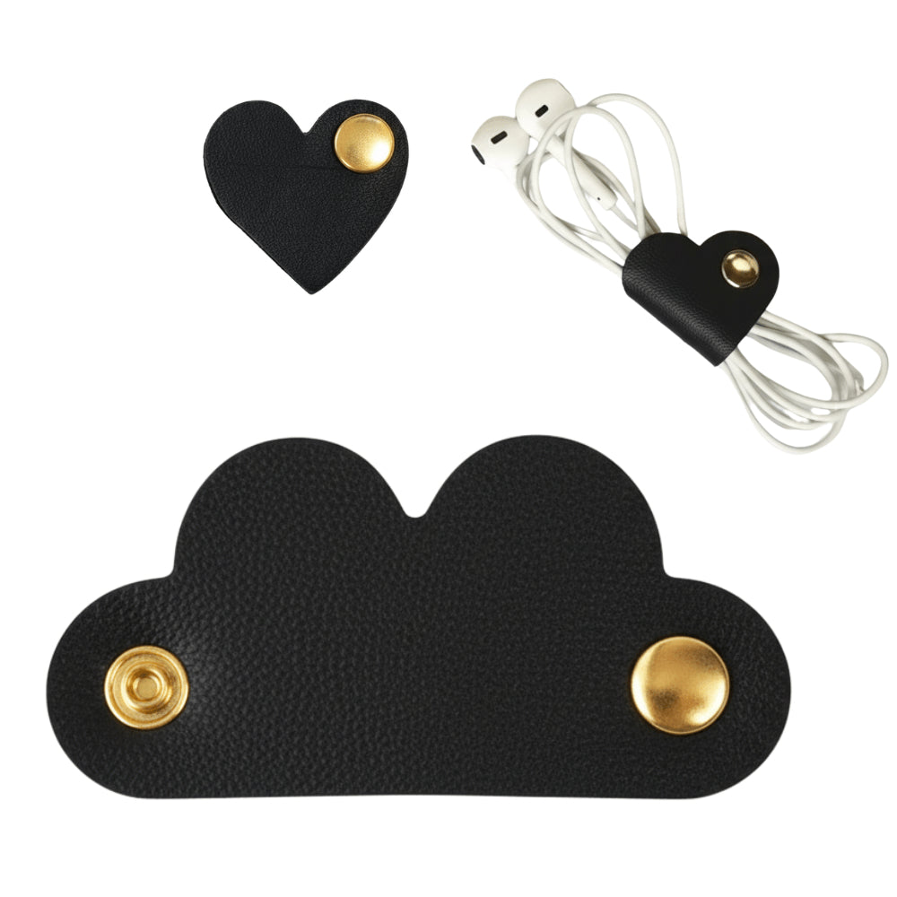 premium cable holder leather cord organiser clips set of 10 pieces