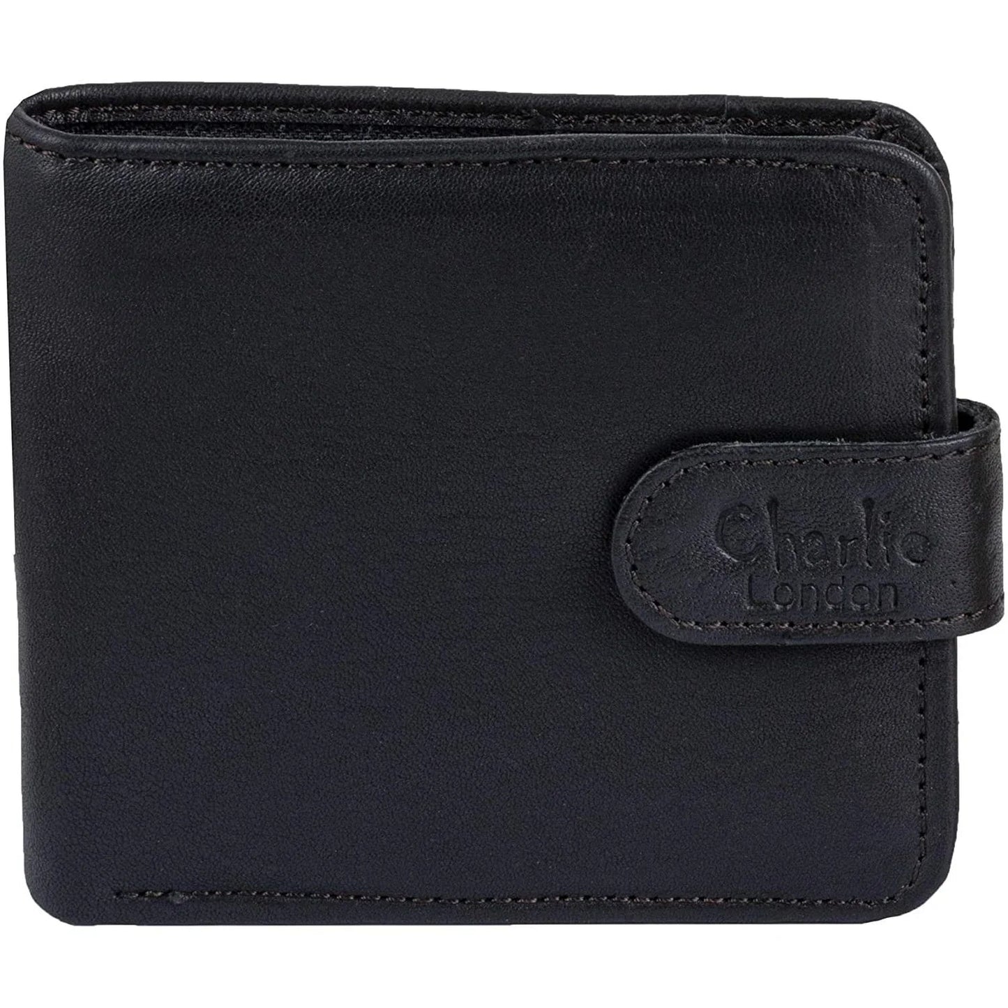 leather wallet rfid trifold genuine men's wallet with gift box