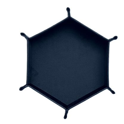 Premium Genuine Leather Hexagonal Valet Tray for Modern Organisation