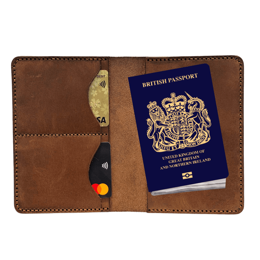 Slim Leather Passport Holder | RFID Blocking Travel Wallet Cover