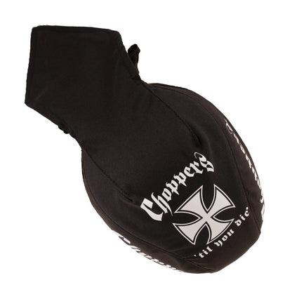 Badana Iron Cross Choppers Textile Headwrap White & Pink