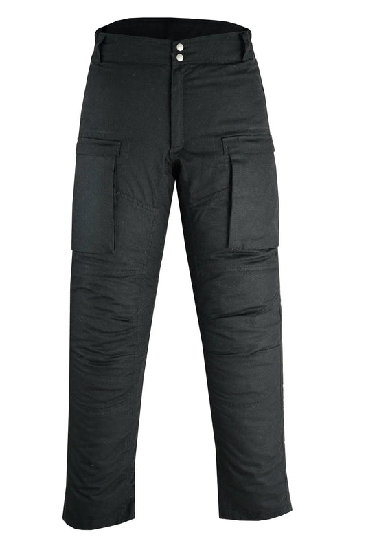 Men's Cargo Trousers | Waxed Cotton Waterproof Motorbike Pants