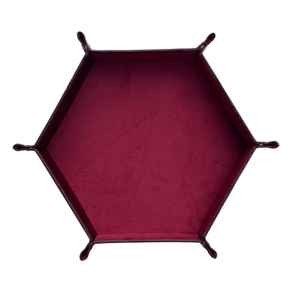Premium Genuine Leather Hexagonal Valet Tray for Modern Organisation