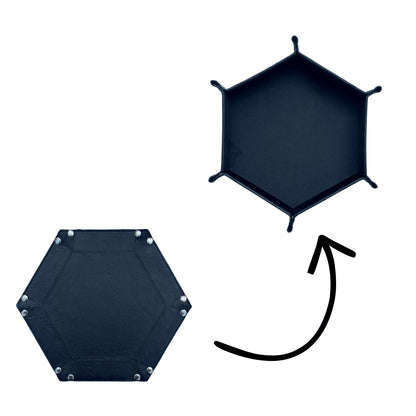 Premium Genuine Leather Hexagonal Valet Tray for Modern Organisation