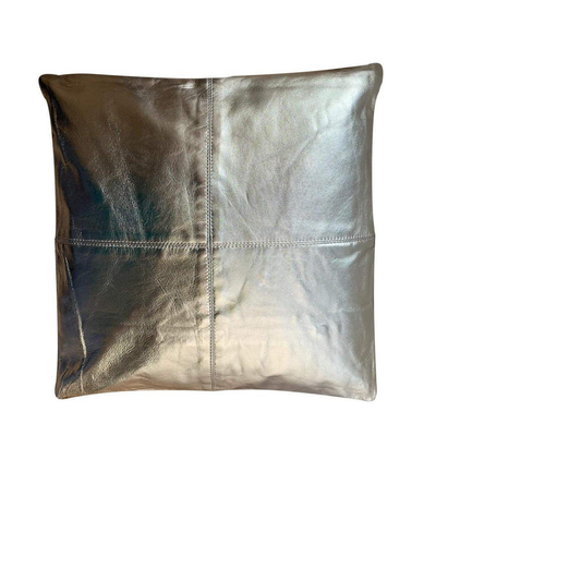 Metallic Genuine Leather Sofa Cushion Covers Luxury Look