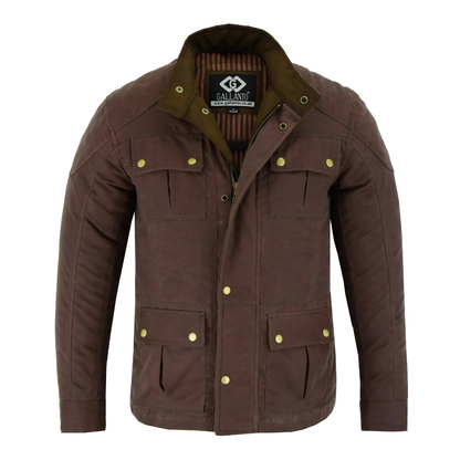 Waxed Cotton Biker Jacket – Vintage Armoured Motorcycle Coat