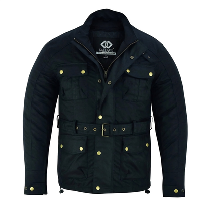 Mens Waterproof Jacket – Wax Cotton Armoured Motorcycle Jacket