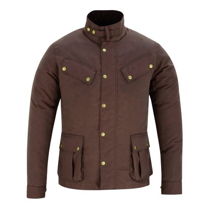 Zodiac Waxed Cotton Motorcycle Textile Biker Jacket
