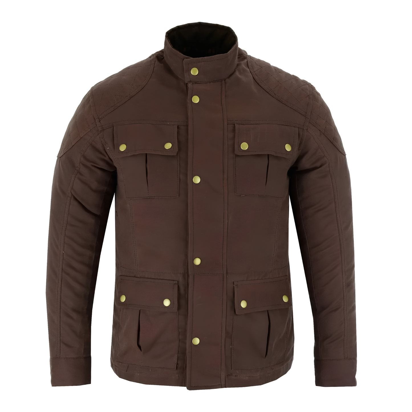 waxed cotton biker jacket – vintage armoured motorcycle coat