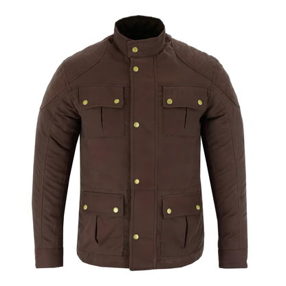 Waxed Cotton Biker Jacket – Vintage Armoured Motorcycle Coat