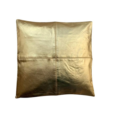 Metallic Genuine Leather Sofa Cushion Covers Luxury Look