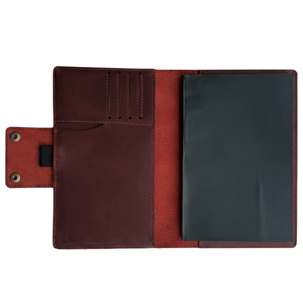 premium leather notebook cover | refillable a5 journal cover & diary