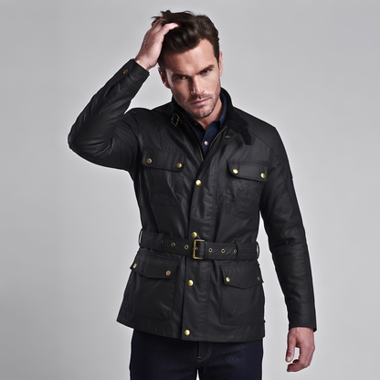 Mens Waterproof Jacket – Wax Cotton Armoured Motorcycle Jacket
