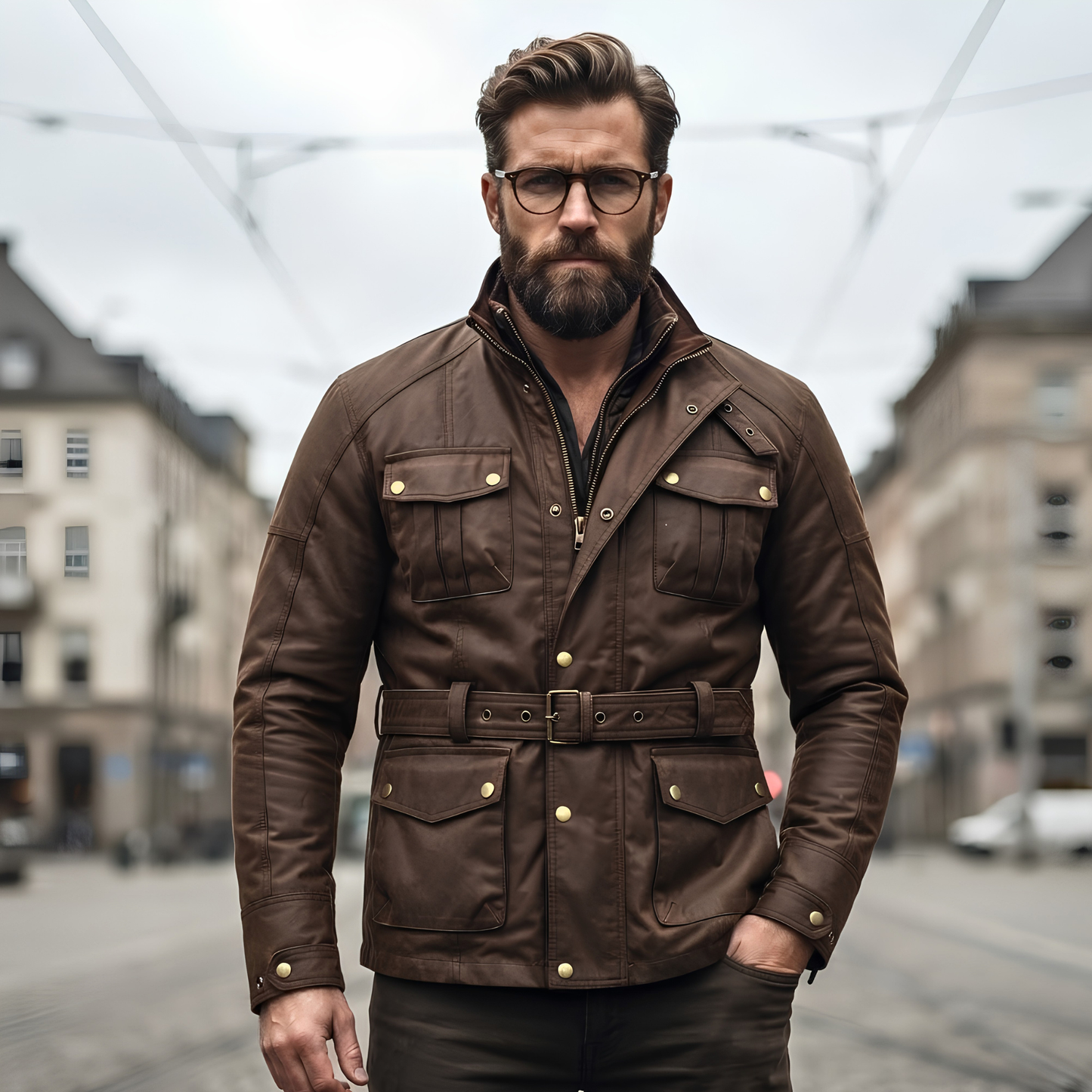 mens waterproof jacket – wax cotton armoured motorcycle jacket