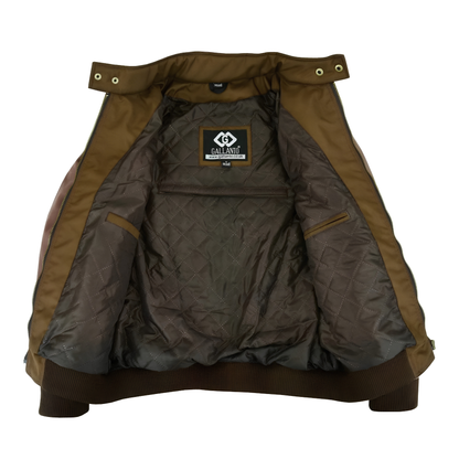 Wax Cotton Armoured Bomber Jacket for Men
