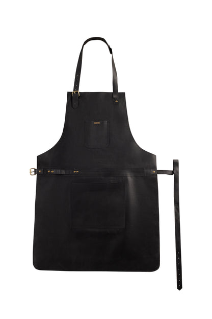 Vintage Canvas and Leather Cooking Apron with Adjustable Leather Straps
