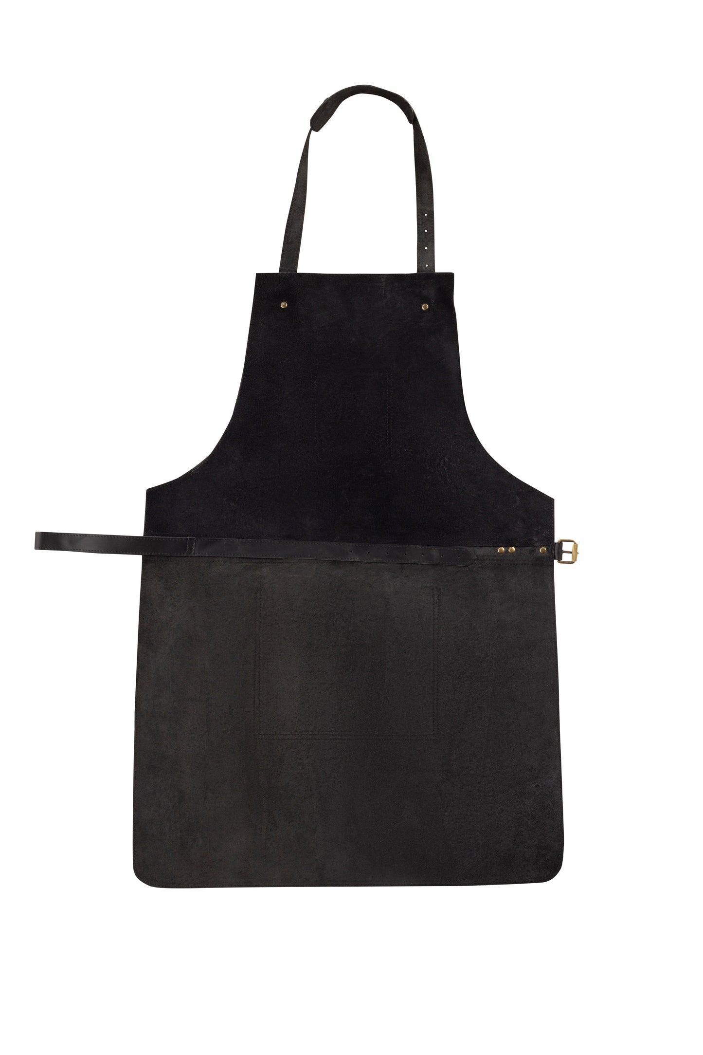 vintage canvas and leather cooking apron with adjustable leather straps