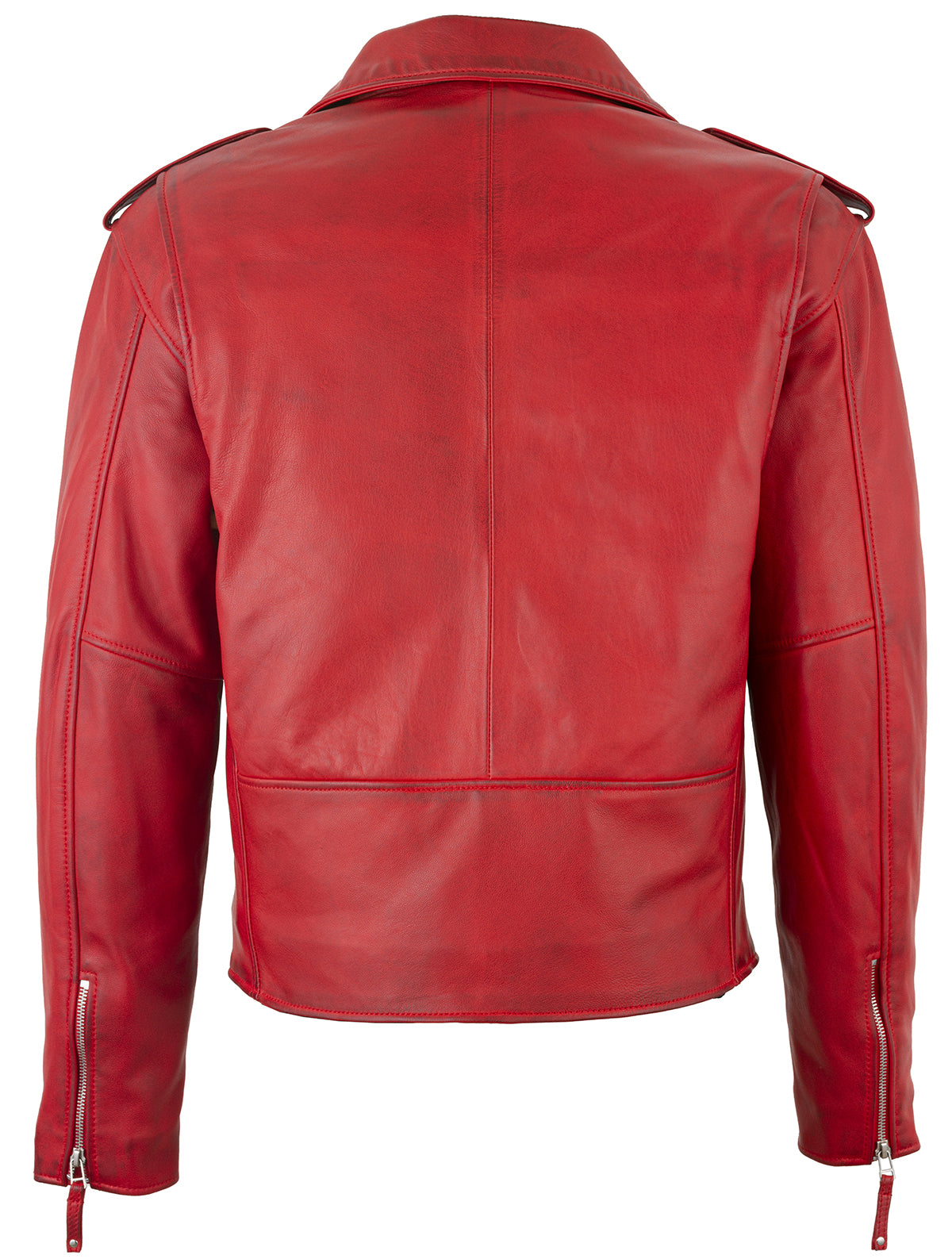 designer jacket – men's brando cross zip leather biker jacket