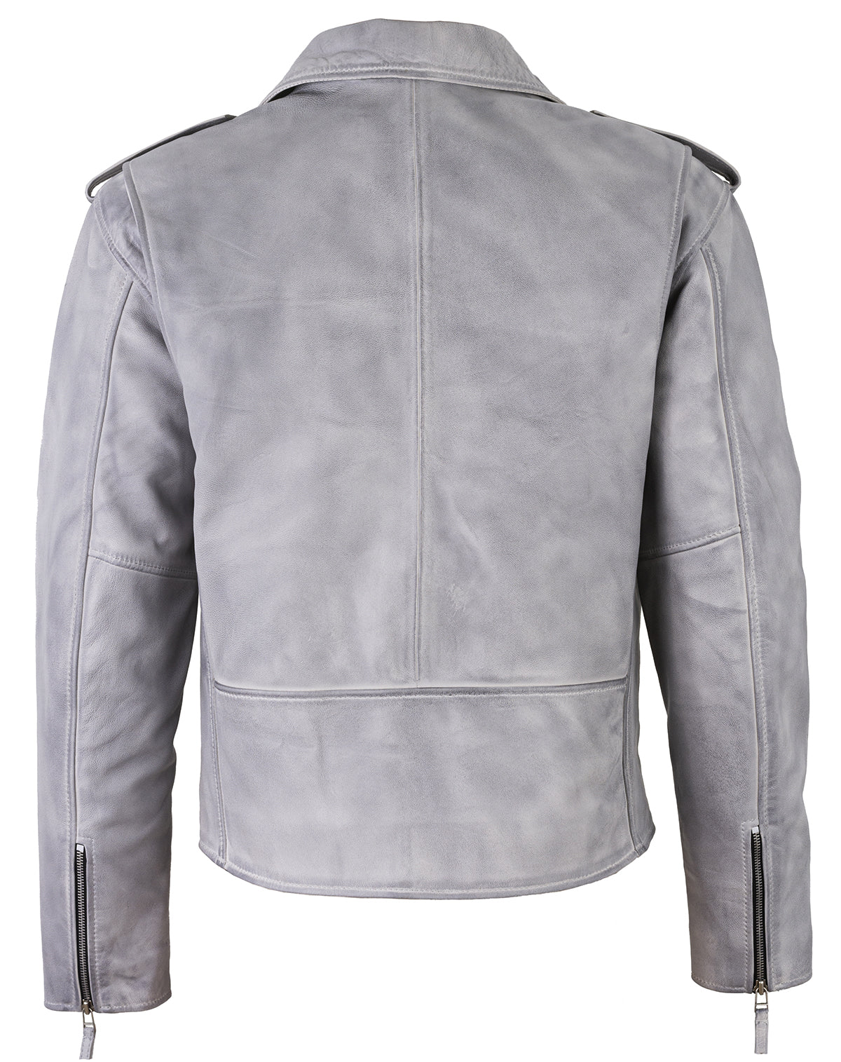 designer jacket – men's brando cross zip leather biker jacket
