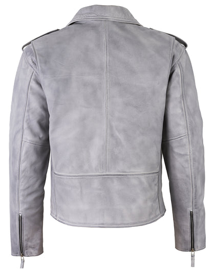 Designer Jacket – Men's Brando Cross Zip Leather Biker Jacket