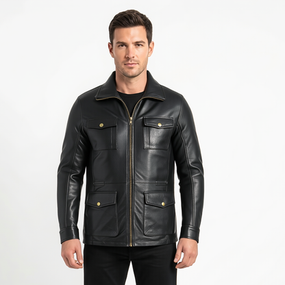 Men's Leather Jackets Colchester Smart Casual Leather Coat