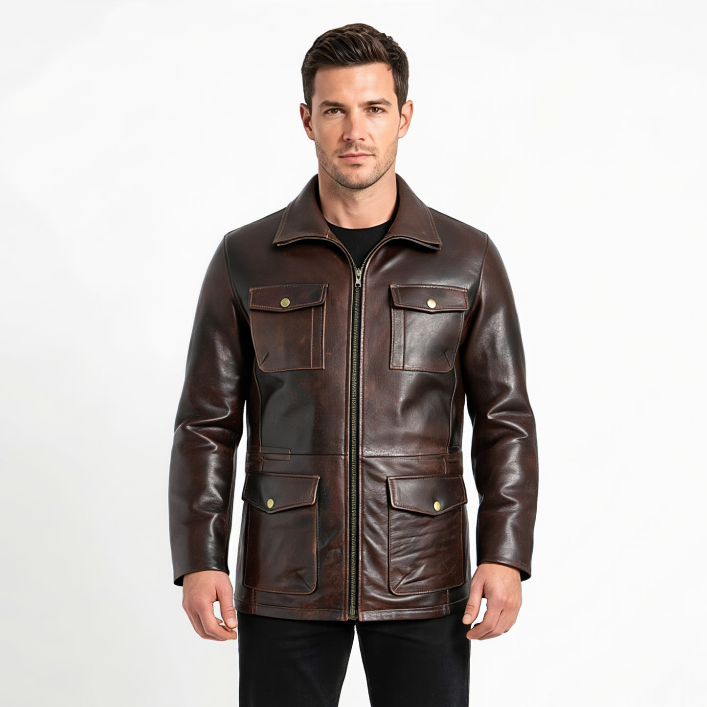 men's leather jackets colchester smart casual leather coat