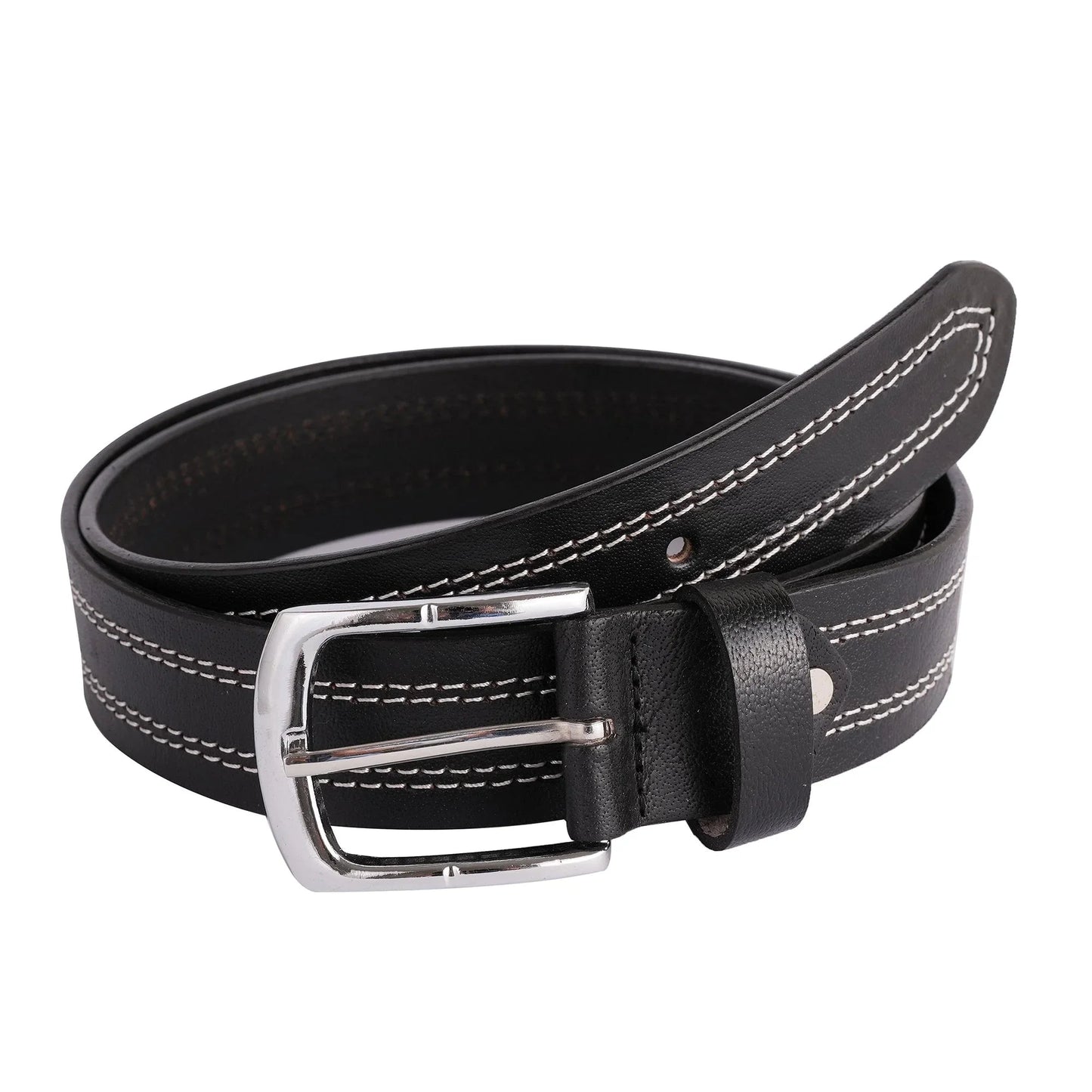 designer belts for men – genuine leather quad stitch belt by gallanto