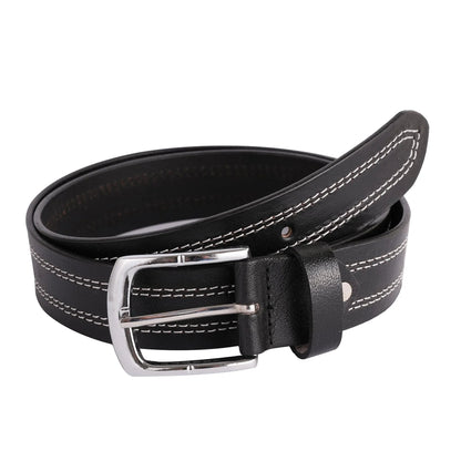 Designer Belts for Men – Genuine Leather Quad Stitch Belt by Gallanto