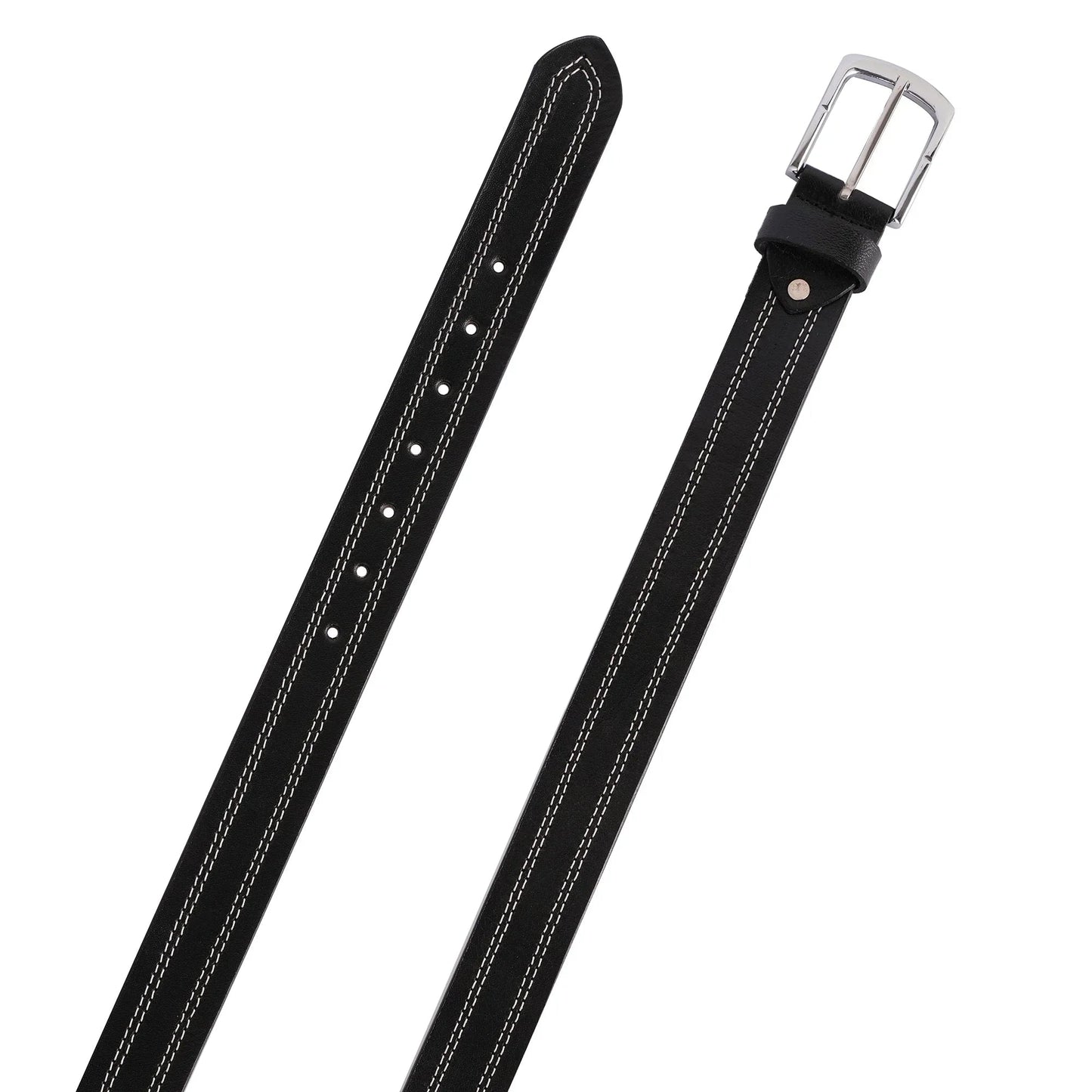 designer belts for men – genuine leather quad stitch belt by gallanto