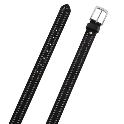 Designer Belts for Men – Genuine Leather Quad Stitch Belt by Gallanto