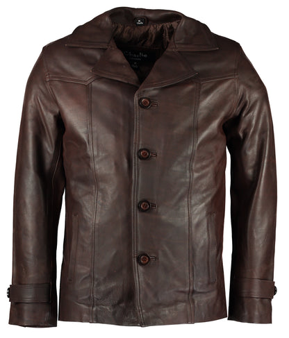 Mens Leather Jackets – Cowhide Heist Antique Long Coat