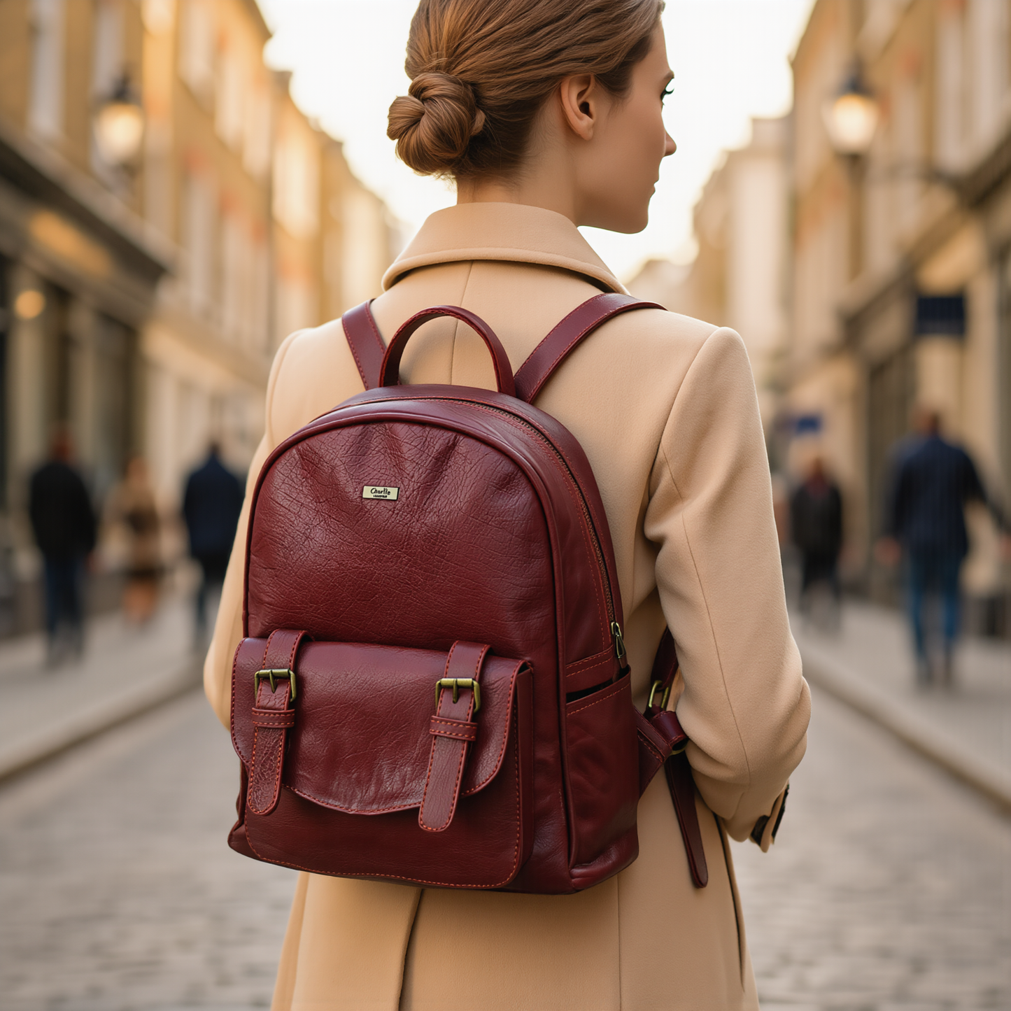 travel rucksack – premium genuine leather laptop backpack