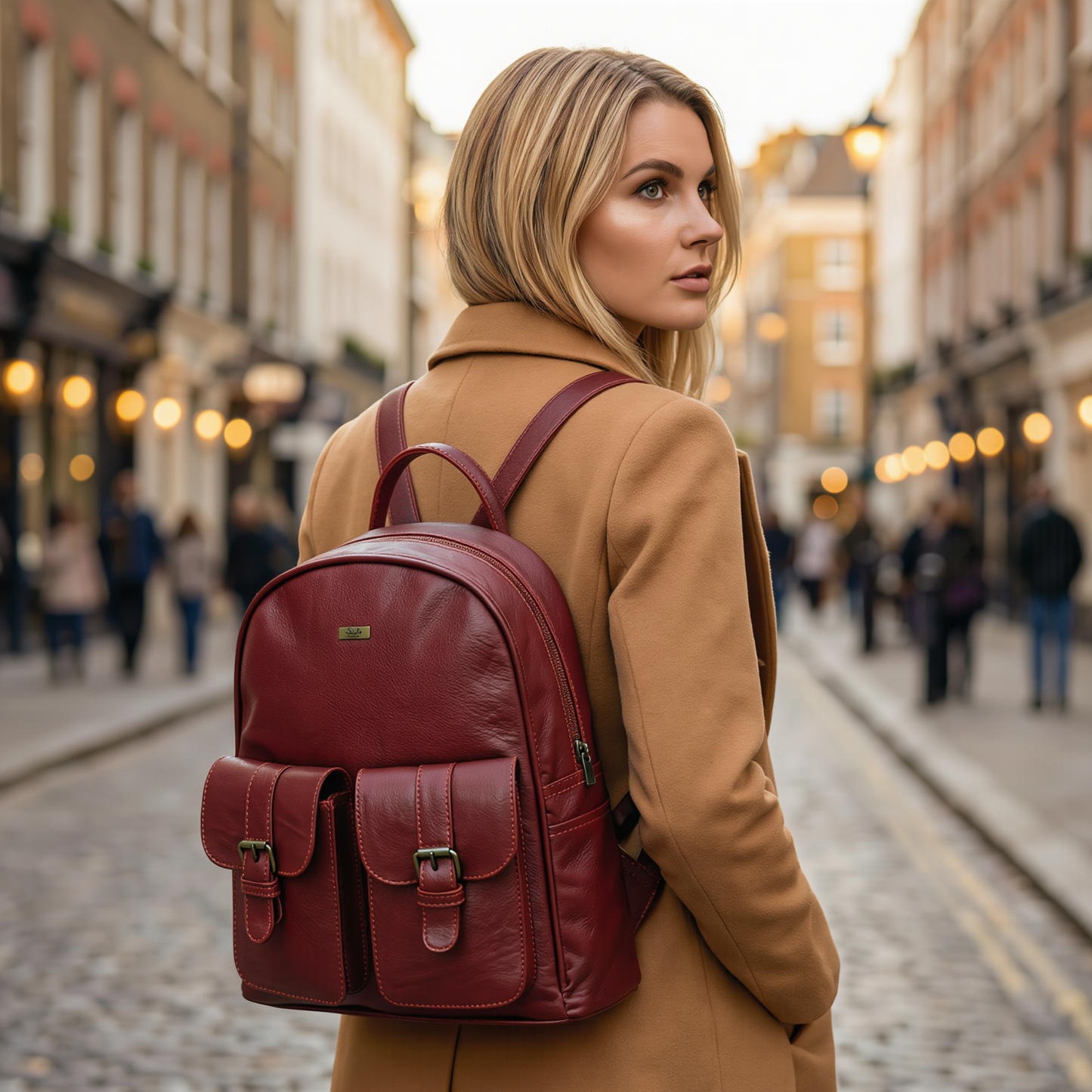 leather backpack – premium genuine leather designer laptop backpack