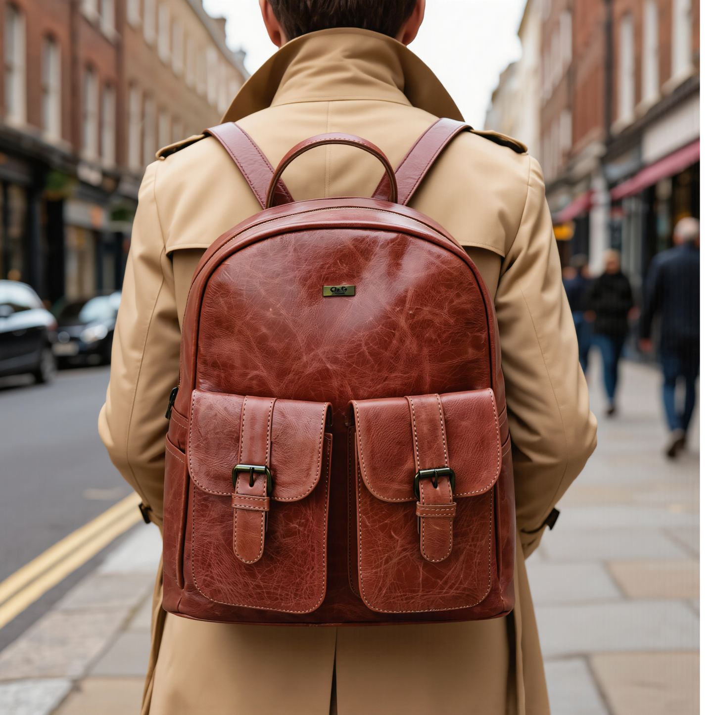 leather backpack – premium genuine leather designer laptop backpack