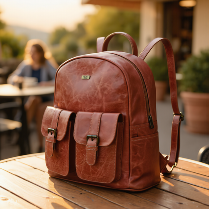 Leather Backpack – Premium Genuine Leather Designer Laptop Backpack