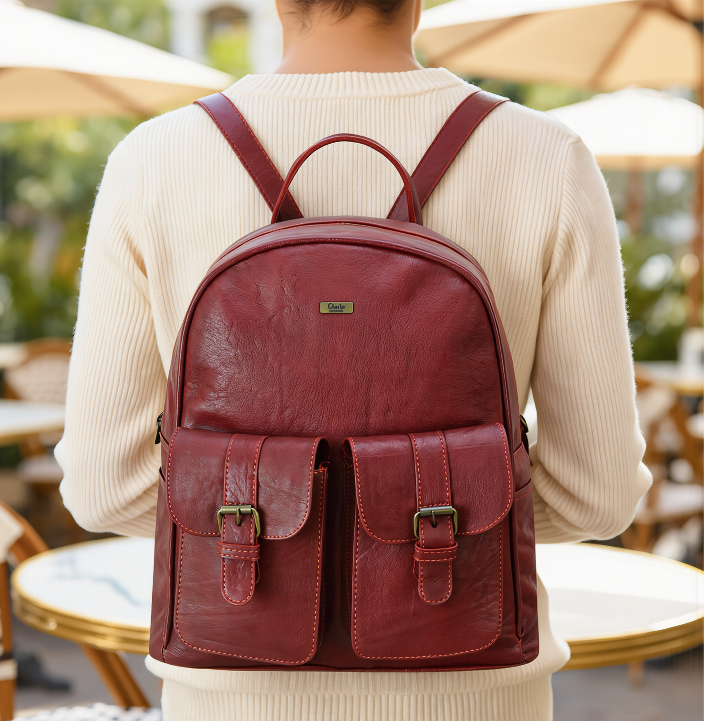 leather backpack – premium genuine leather designer laptop backpack