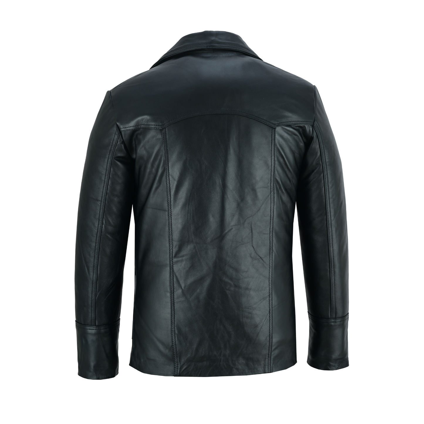 leather blazer men – brad pitt fight club style leather jacket
