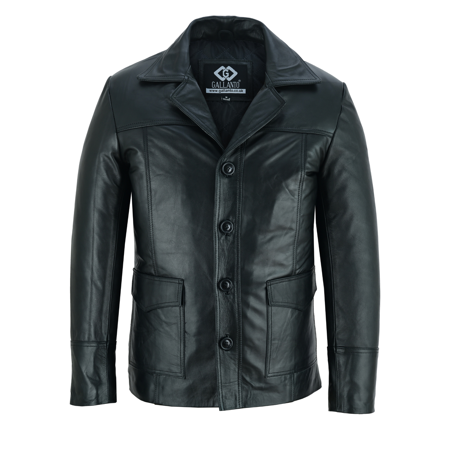 leather blazer men – brad pitt fight club style leather jacket