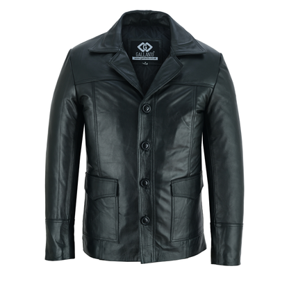 Leather Blazer Men – Brad Pitt Fight Club Style Leather Jacket