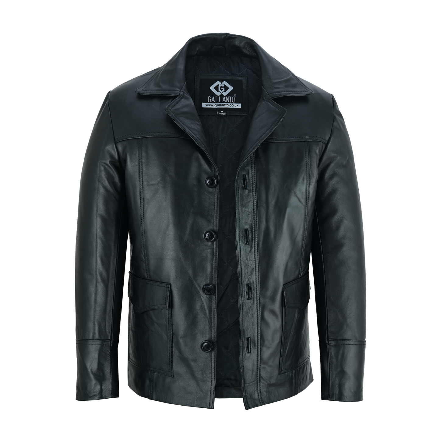 leather blazer men – brad pitt fight club style leather jacket