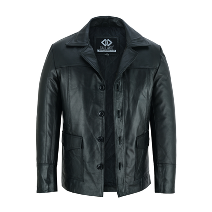 Leather Blazer Men – Brad Pitt Fight Club Style Leather Jacket