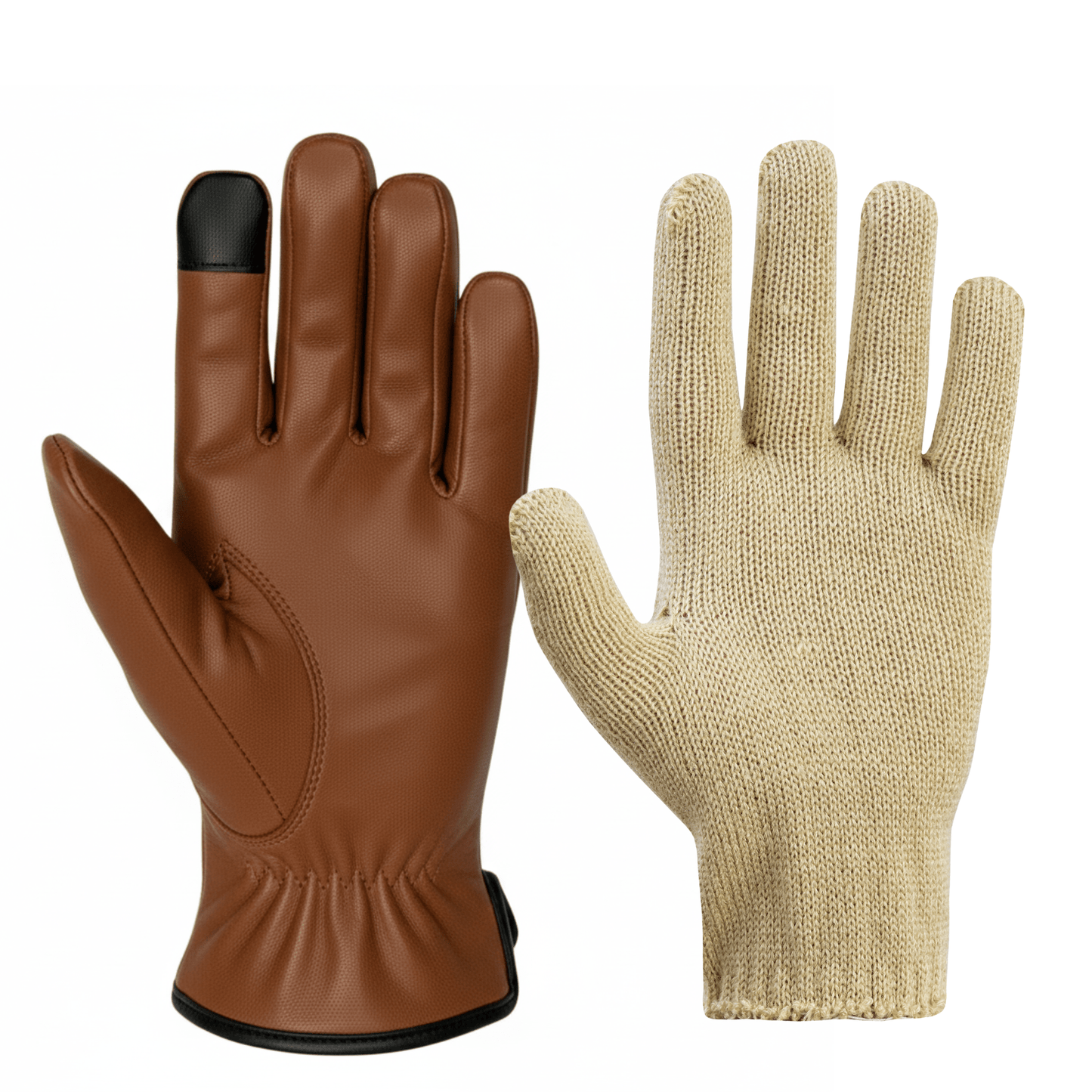leather gloves – premium cashmere lined touchscreen fashion gloves