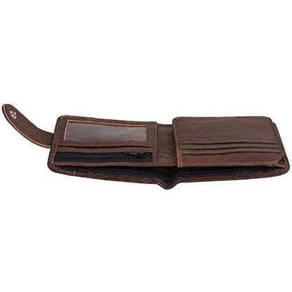 Leather Wallet RFID Trifold Genuine Men's Wallet with Gift Box